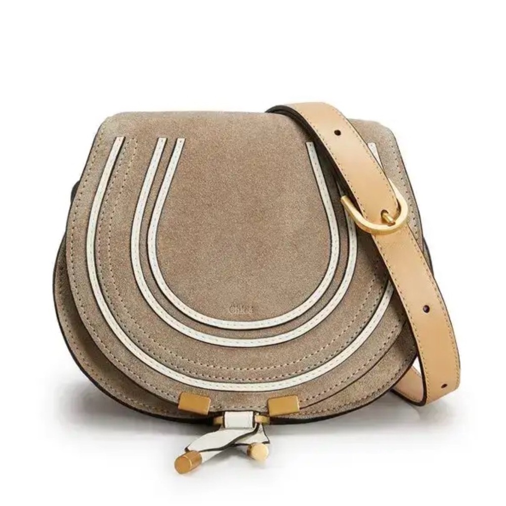 Chloé Marci Small Suede Saddle Bag